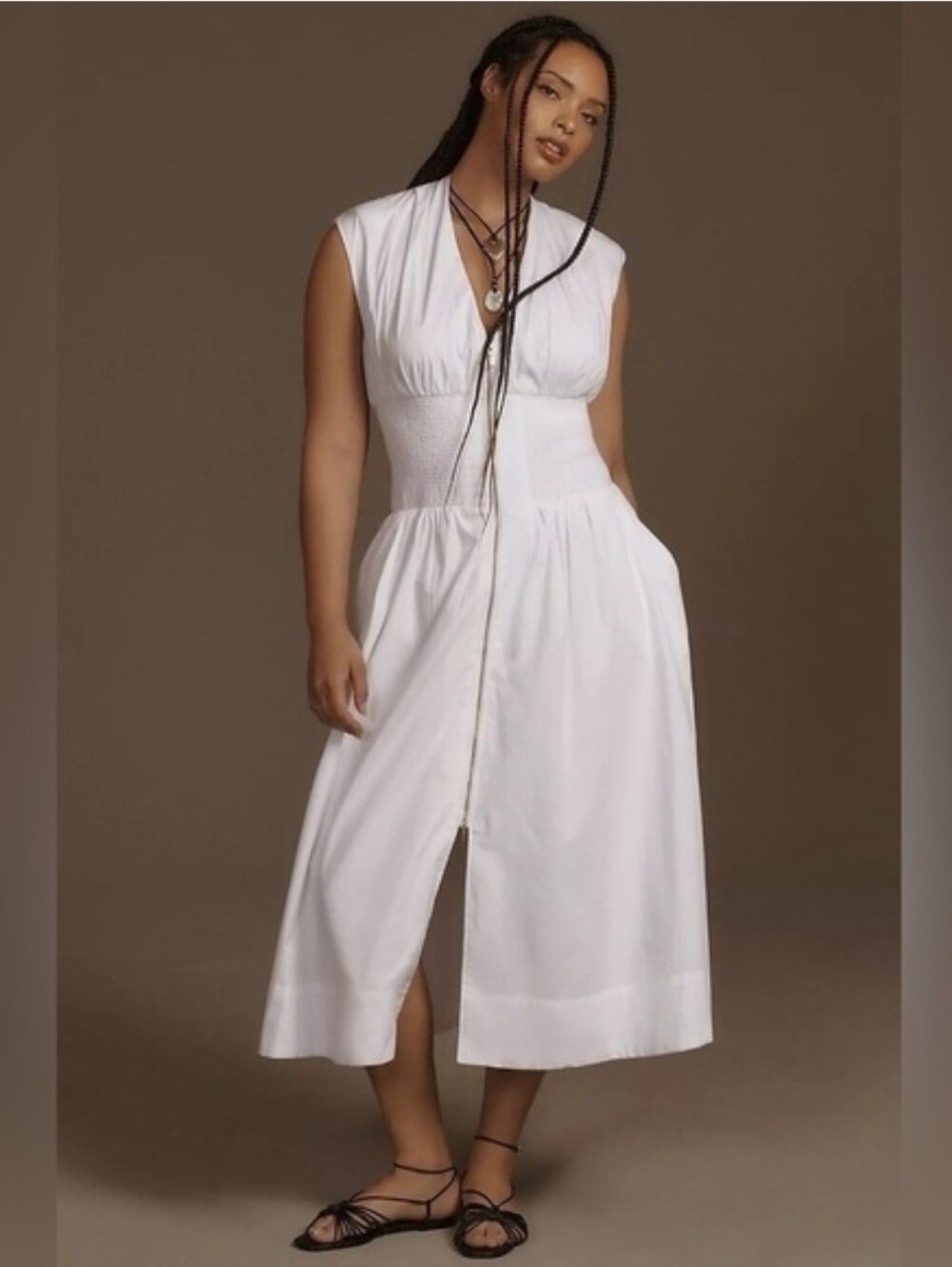 Anthropologie by Anthropologie + The Tommie Zip Front Midi Dress size 2X